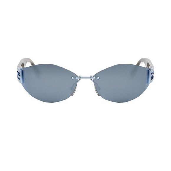 NEW FENDI SUNGLASSES FE40159U 84C WOMEN OVAL GREY EYEWEAR - Picture 1 of 3